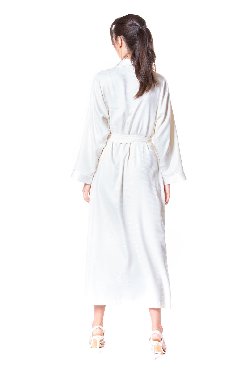 Silk Waffle Long Robe - Christine Silk Lingerie & Loungewear