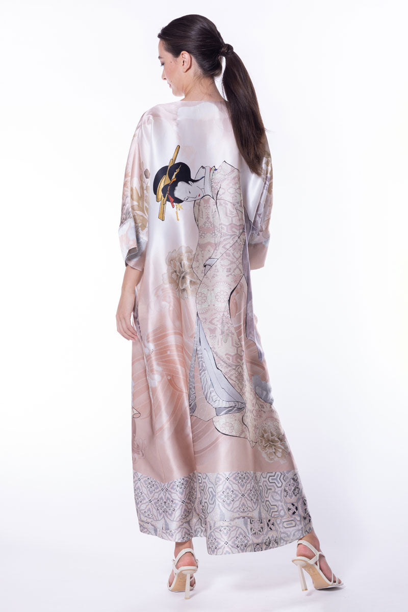 Geisha Caftan - Christine Silk Lingerie & Loungewear