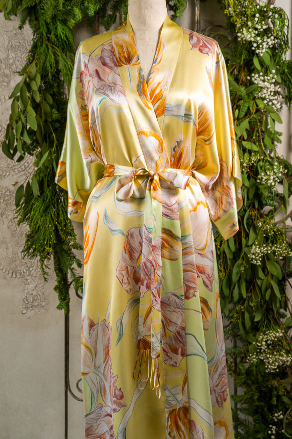 Avignon Kimono - Christine Silk Lingerie & Loungewear