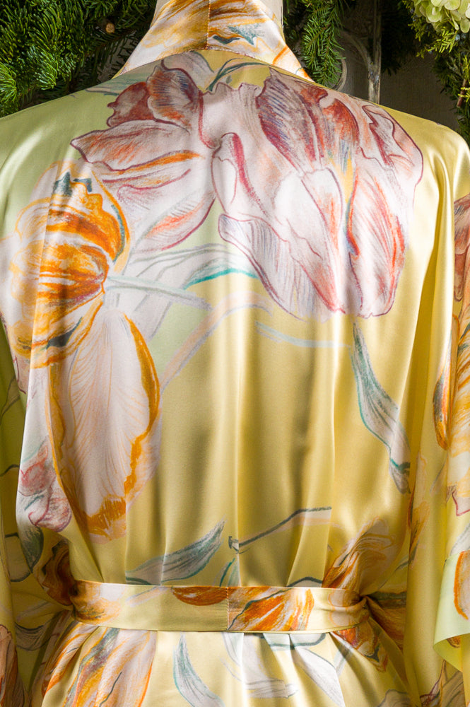 Avignon Kimono - Christine Silk Lingerie & Loungewear