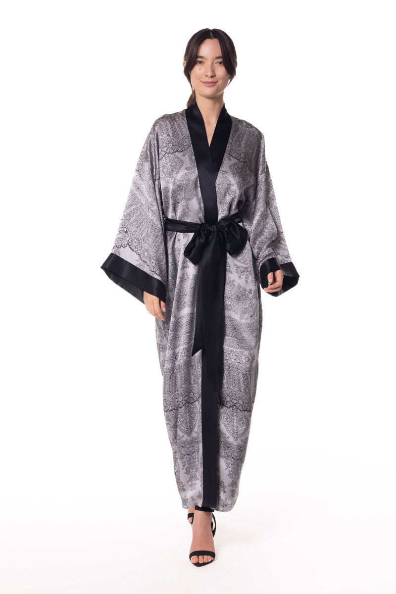 Bardot Long Robe - Christine Silk Lingerie & Loungewear