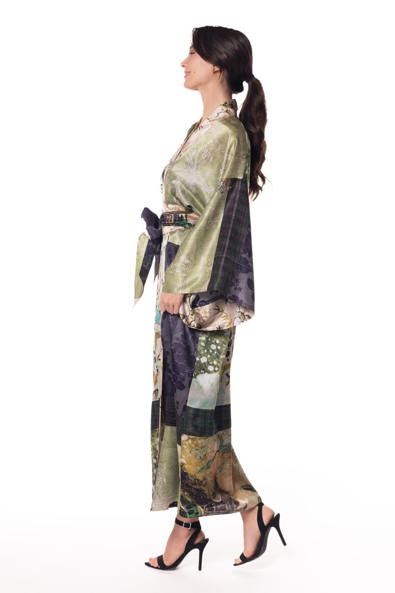 Winter Geisha Long Robe - Christine Silk Lingerie & Loungewear