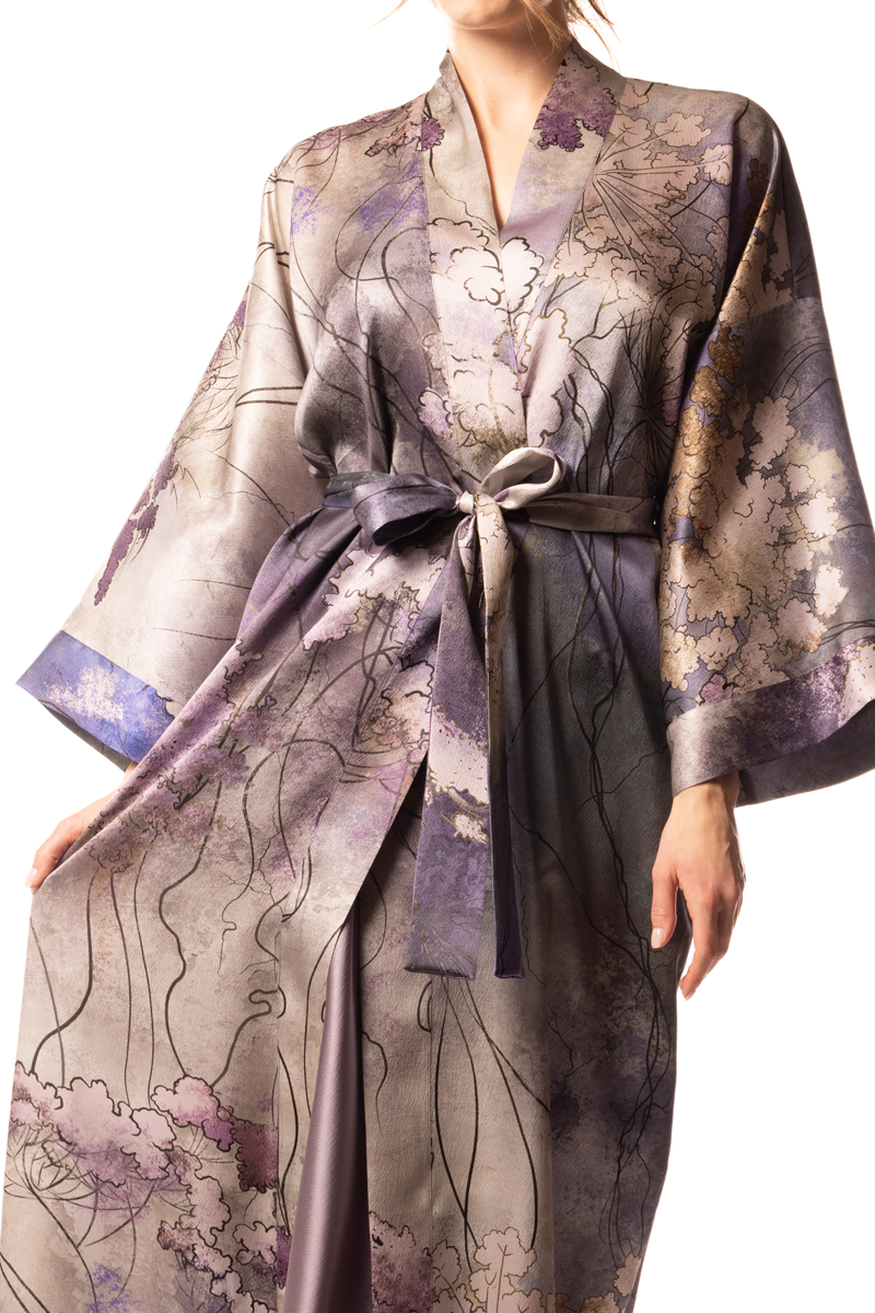 Mirage Print Long Robe