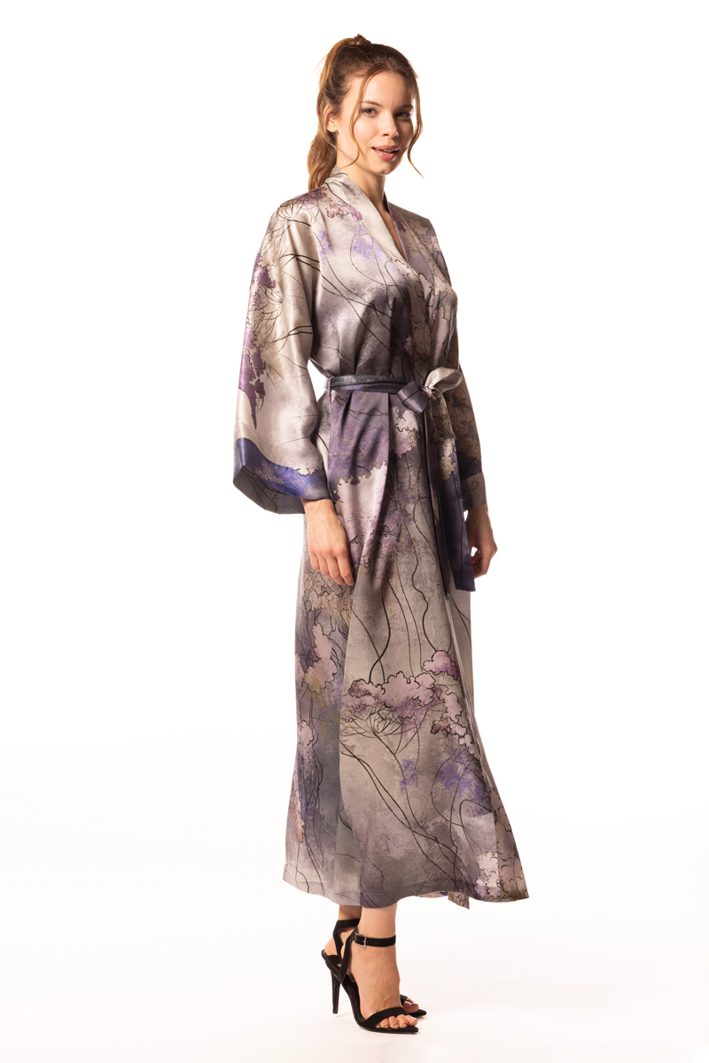 Mirage Print Long Robe