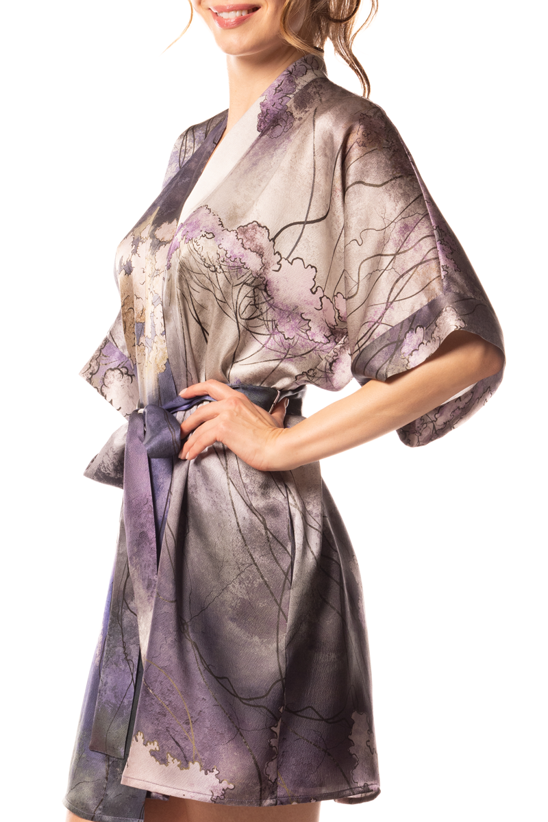 Mirage Print Short Robe
