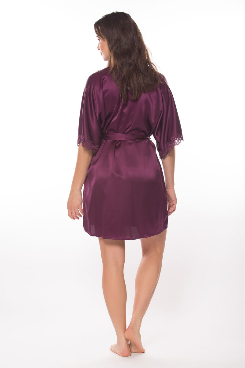 Boudoir Short Robe - Christine Silk Lingerie & Loungewear