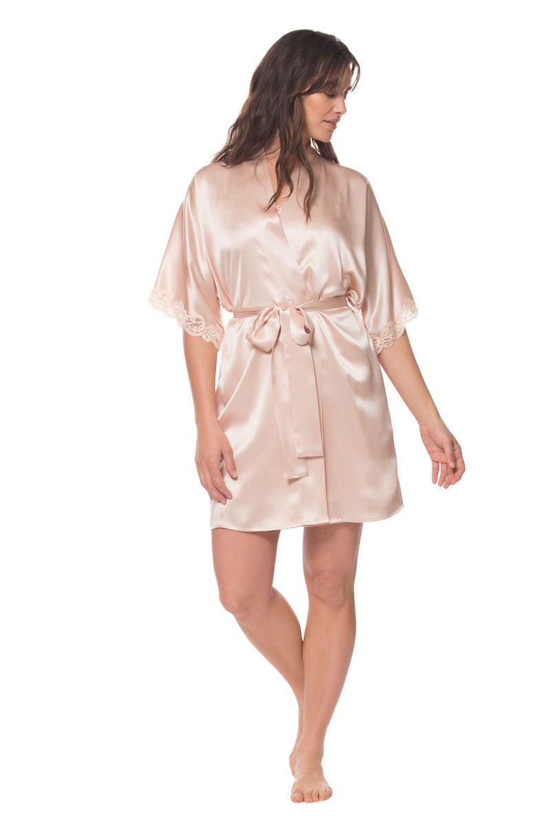 Boudoir Short Robe Classic - Christine Silk Lingerie & Loungewear