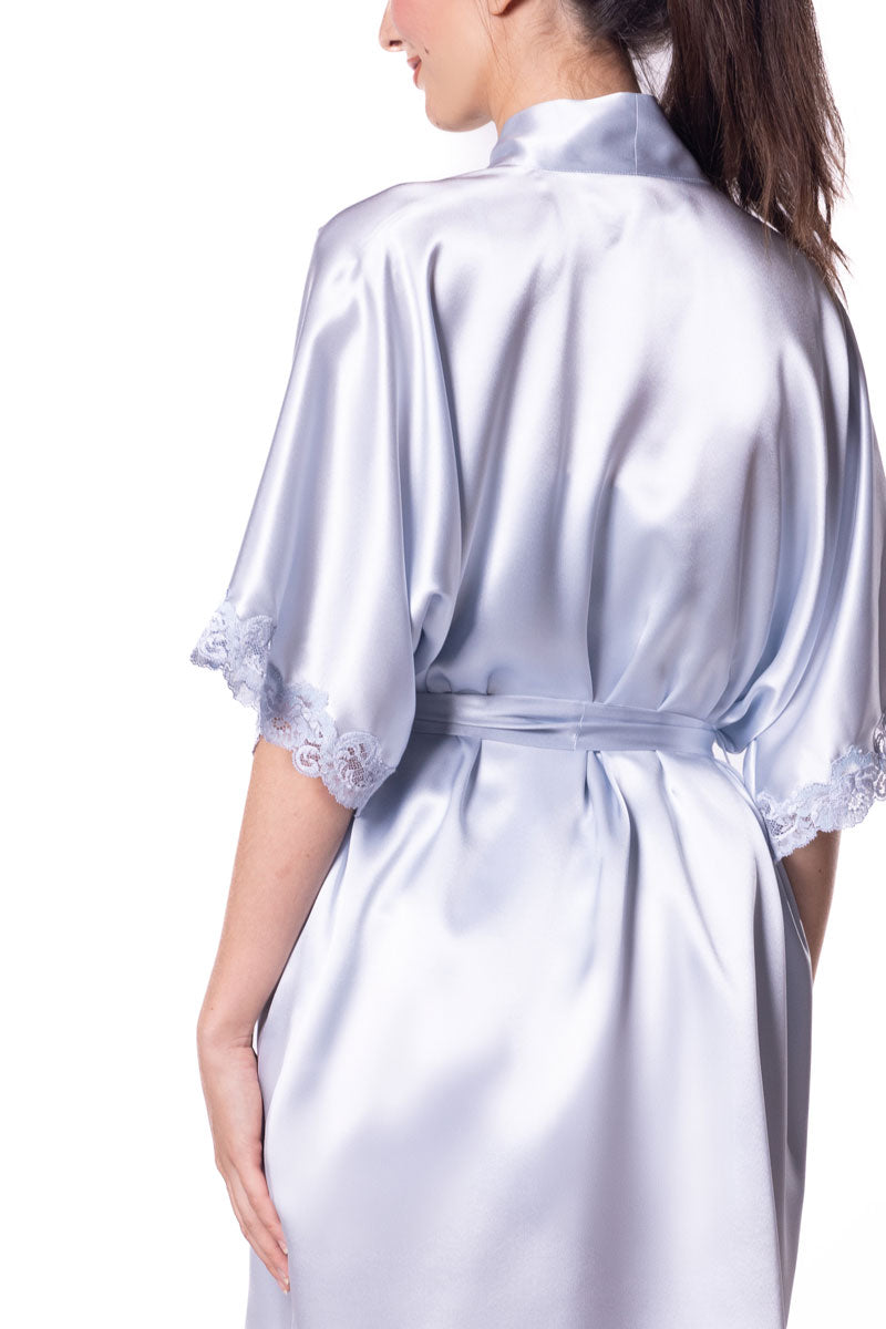 Boudoir Short Robe Classic - Christine Silk Lingerie & Loungewear
