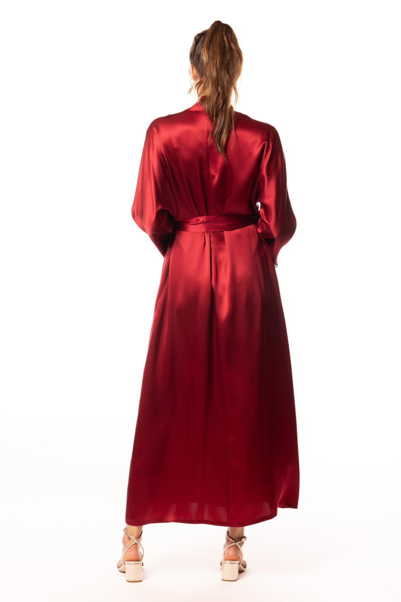 Boudoir Long Robe - Erté Edition - Christine Silk Lingerie & Loungewear