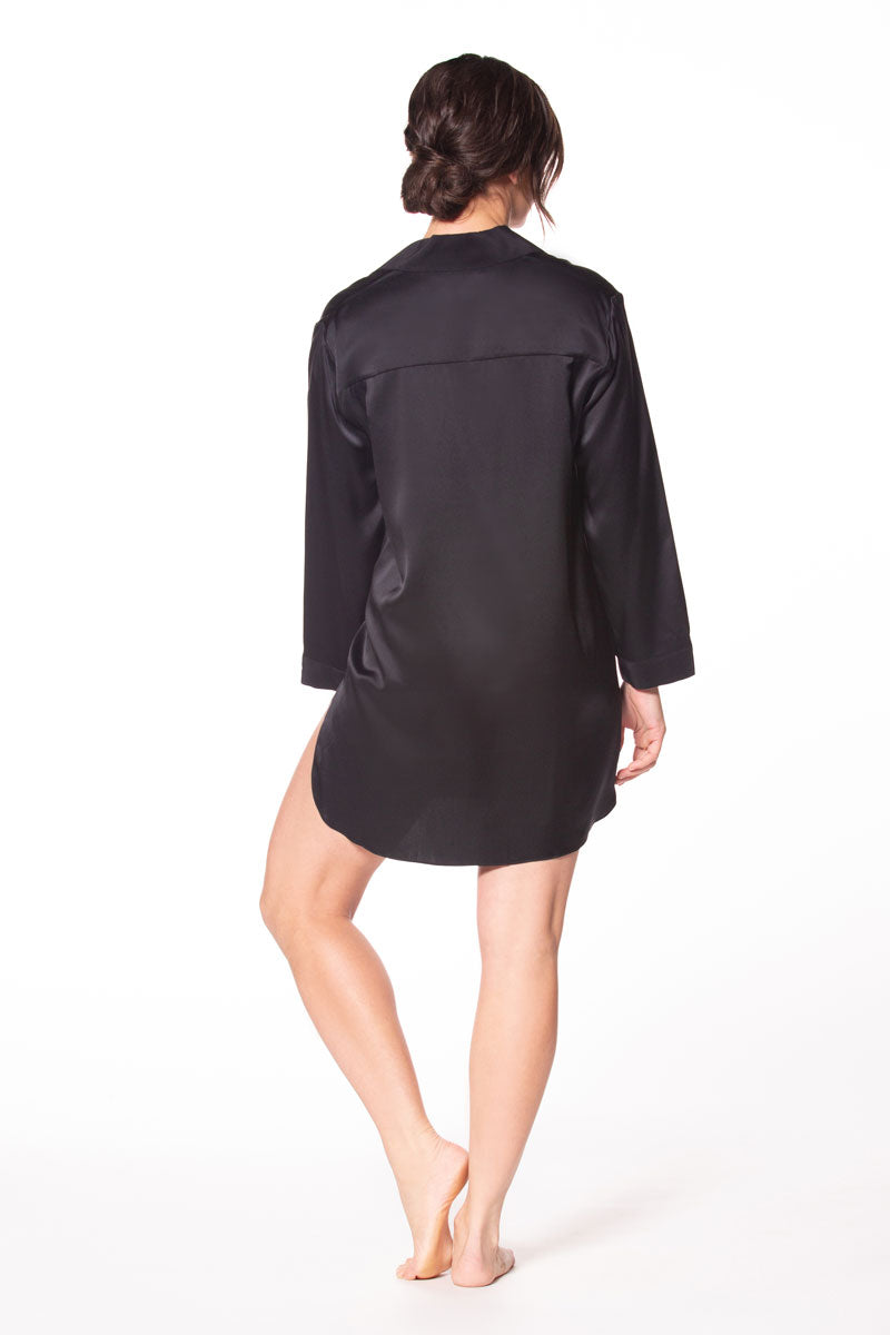 Garbo Nightshirt - Christine Silk Lingerie & Loungewear