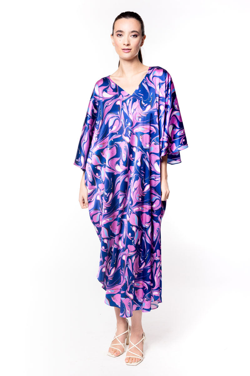 Corfu Caftan - Christine Silk Lingerie & Loungewear
