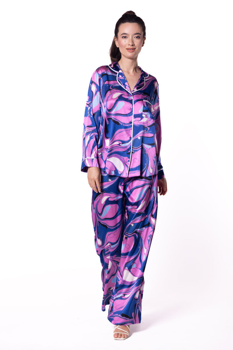 Corfu Pajama Set - Christine Silk Lingerie & Loungewear