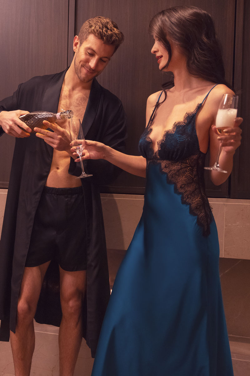 Erté Gown - Christine Silk Lingerie & Loungewear