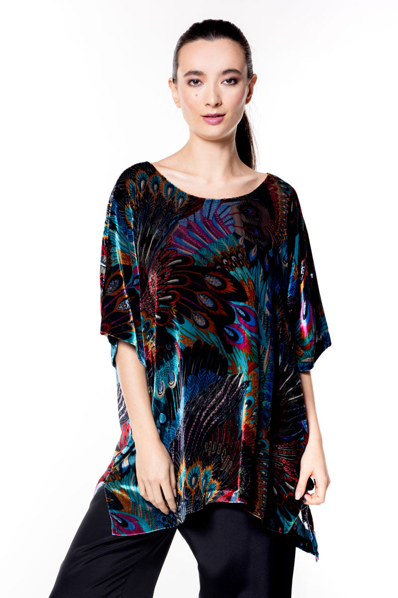 Erté Velvet Tunic - Christine Silk Lingerie & Loungewear