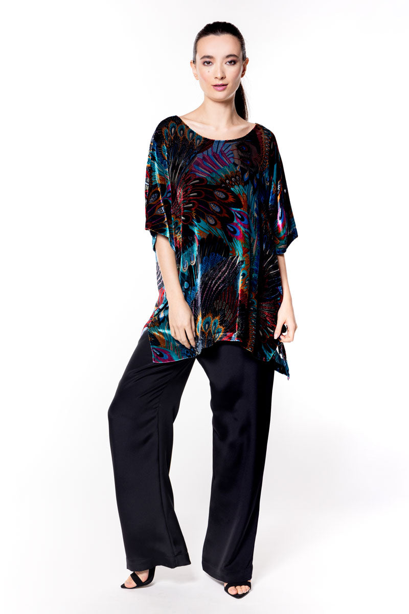 Erté Velvet Tunic - Christine Silk Lingerie & Loungewear