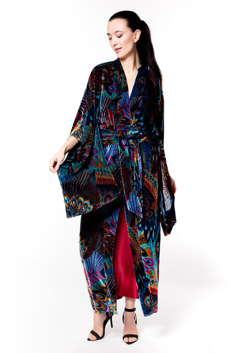 Erté Velvet Long Robe