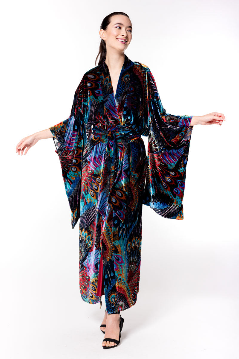 Erté Velvet Long Robe