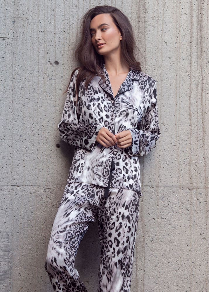 Femme Fatale Pajama Set - Christine Silk Lingerie & Loungewear