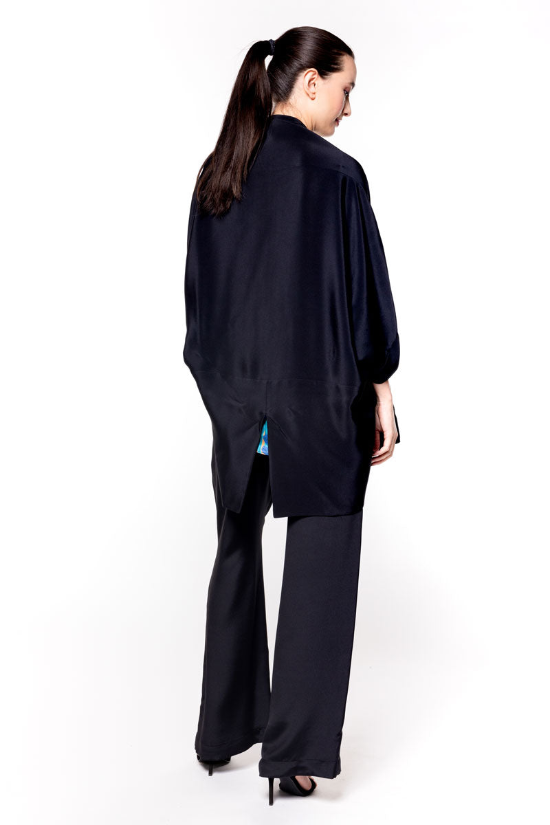 Luxe Crepe Origami Jacket - Christine Silk Lingerie & Loungewear