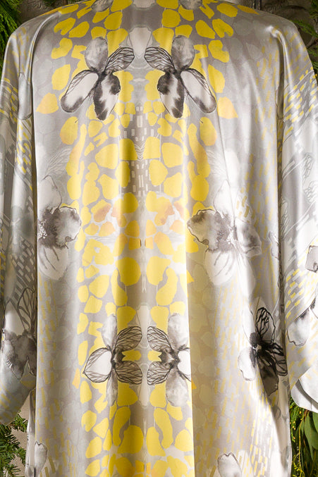 Metropolis Kimono - Christine Silk Lingerie & Loungewear