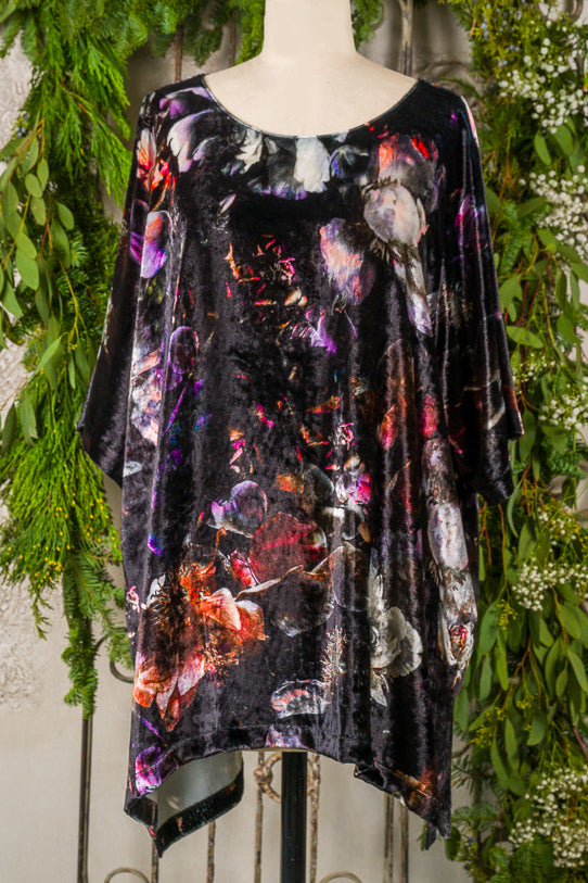 Moonlight Velvet Tunic - Christine Silk Lingerie & Loungewear