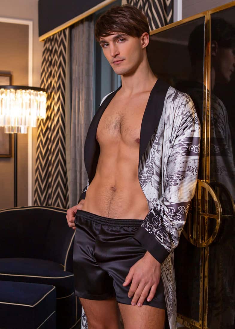 Morton Silk Boxer Shorts - Kohl - Christine Silk Lingerie & Loungewear