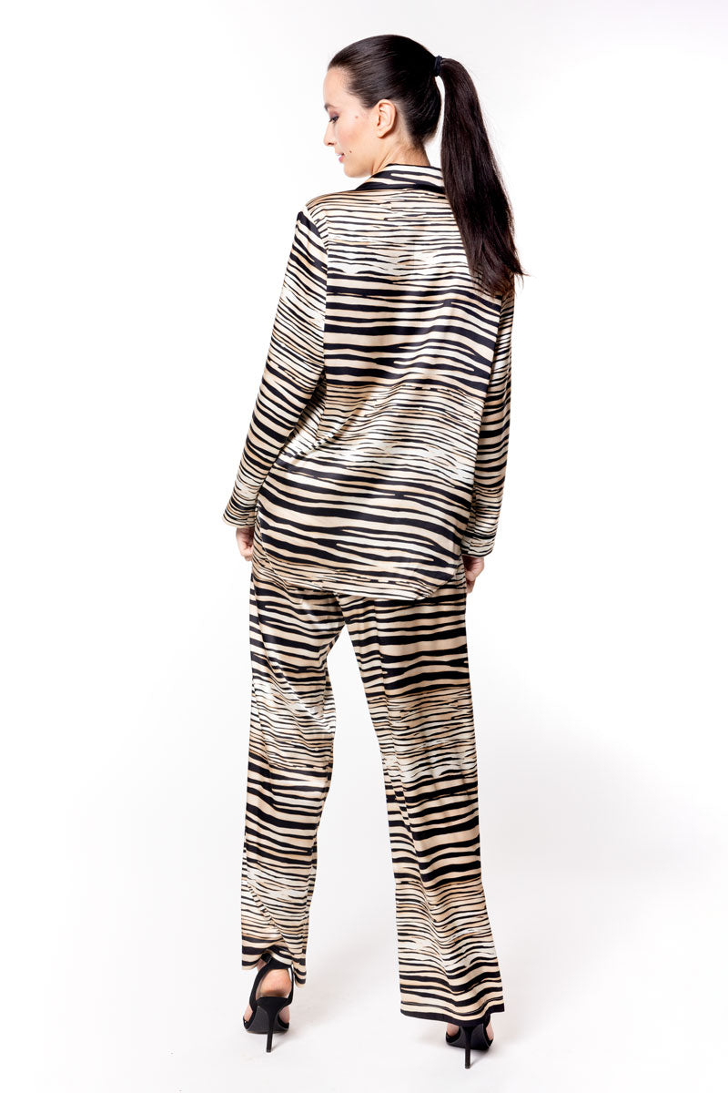 Raja Print Pajama - Christine Silk Lingerie & Loungewear