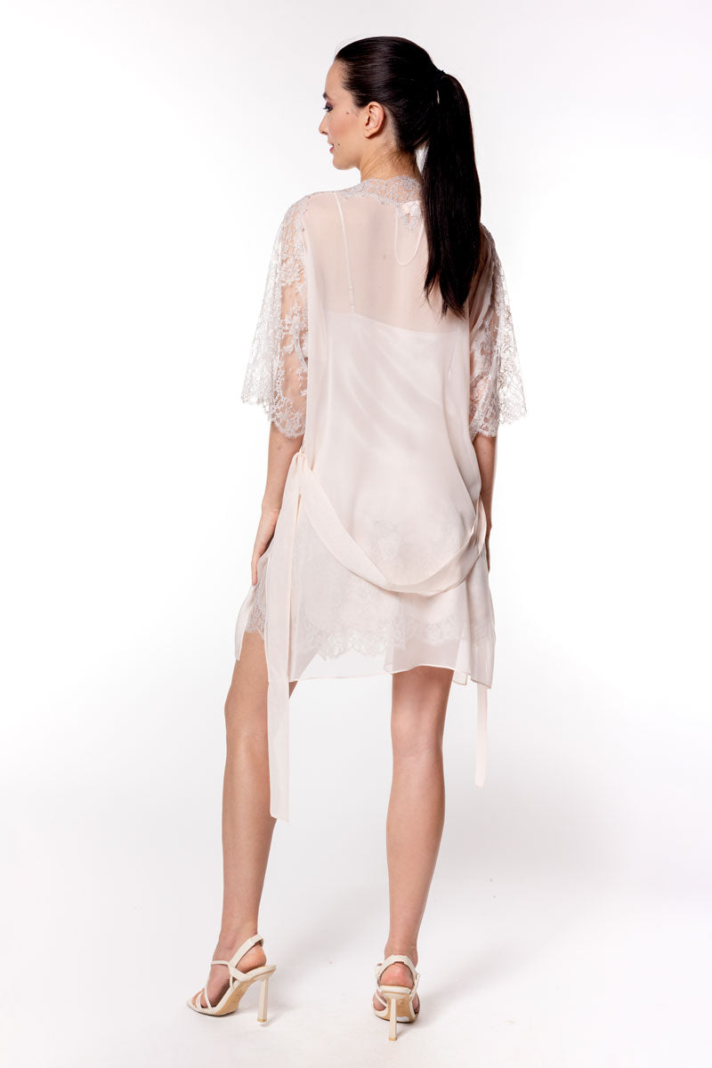 Signature Fairytale Short Chiffon Wrap - Christine Silk Lingerie & Loungewear