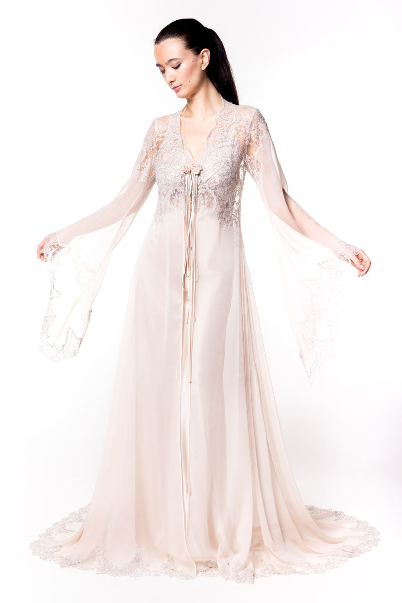 Signature Fairytale Long Chiffon Robe - Christine Silk Lingerie & Loungewear