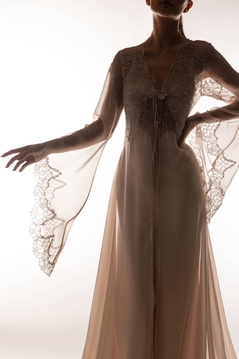 Signature Fairytale Long Chiffon Robe - Christine Silk Lingerie & Loungewear