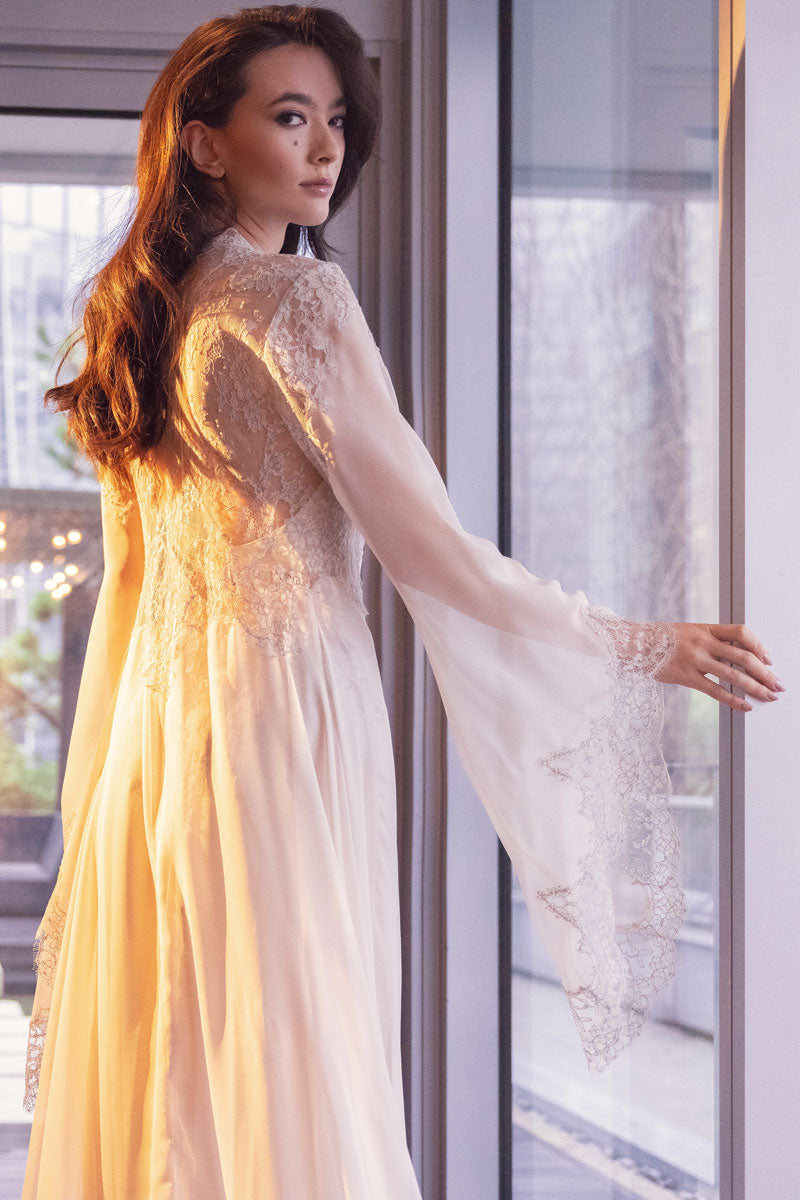 Signature Fairytale Long Chiffon Robe - Christine Silk Lingerie & Loungewear