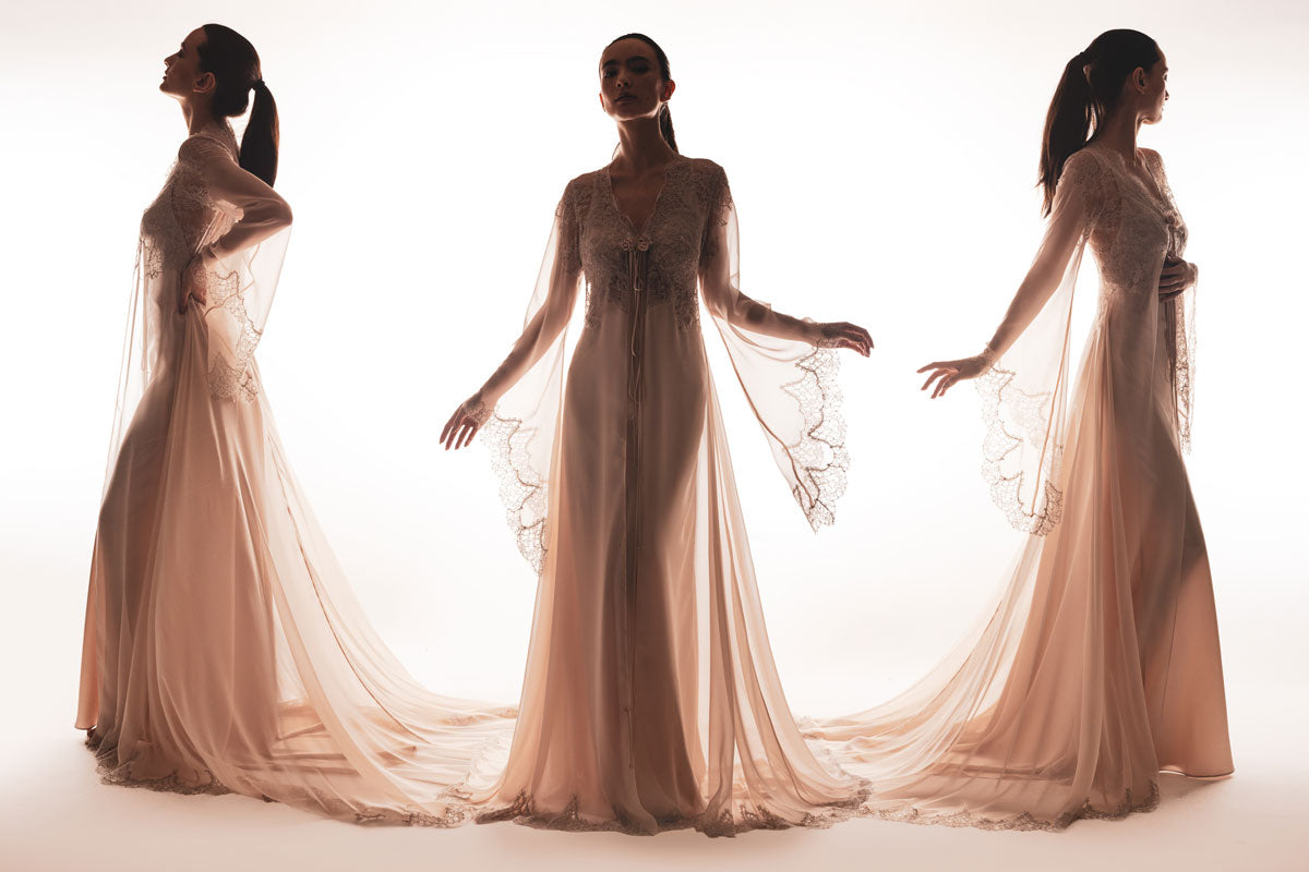 Signature Fairytale Long Chiffon Robe - Christine Silk Lingerie & Loungewear