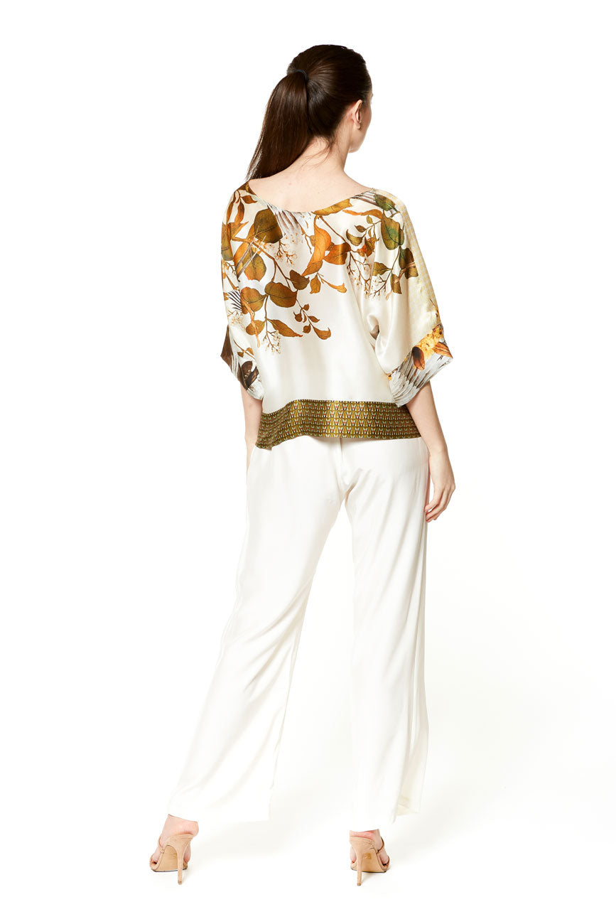 Swan Lake Lounge Top - Christine Silk Lingerie & Loungewear
