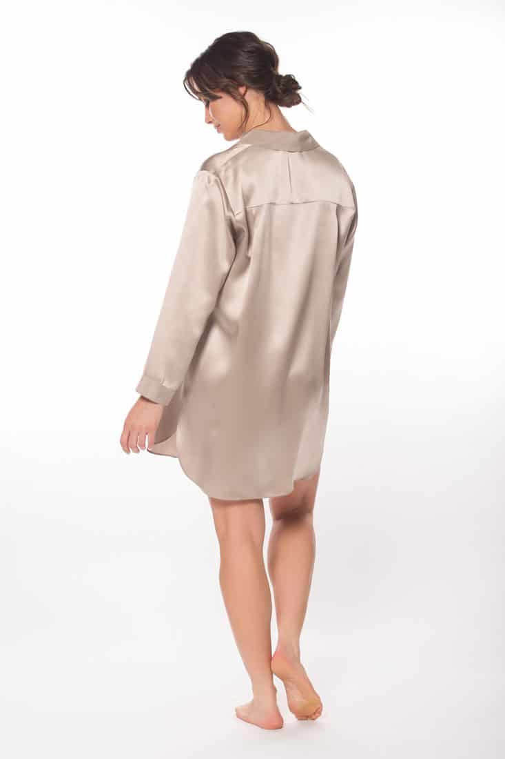 Garbo Nightshirt - Christine Silk Lingerie & Loungewear