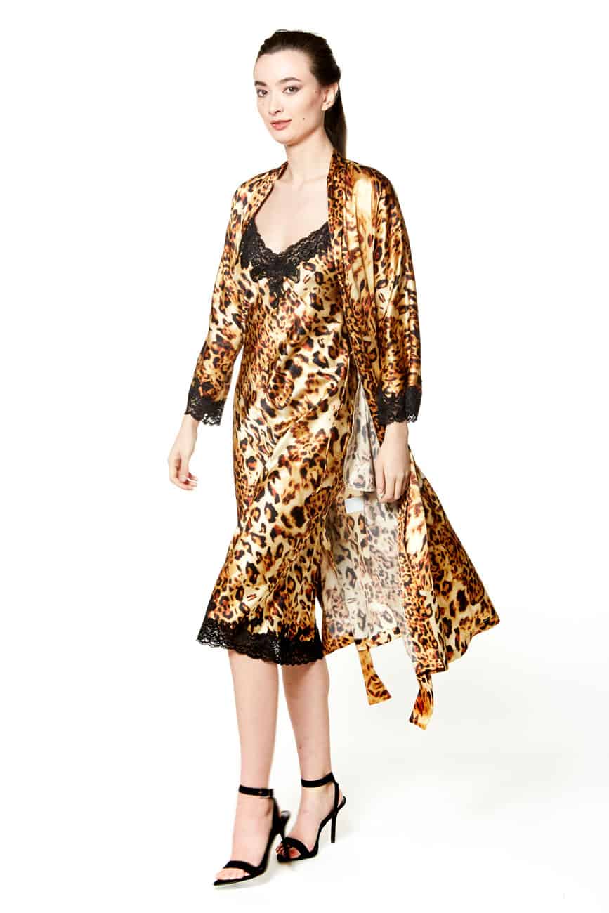 Femme Fatale Long Robe - Christine Silk Lingerie & Loungewear