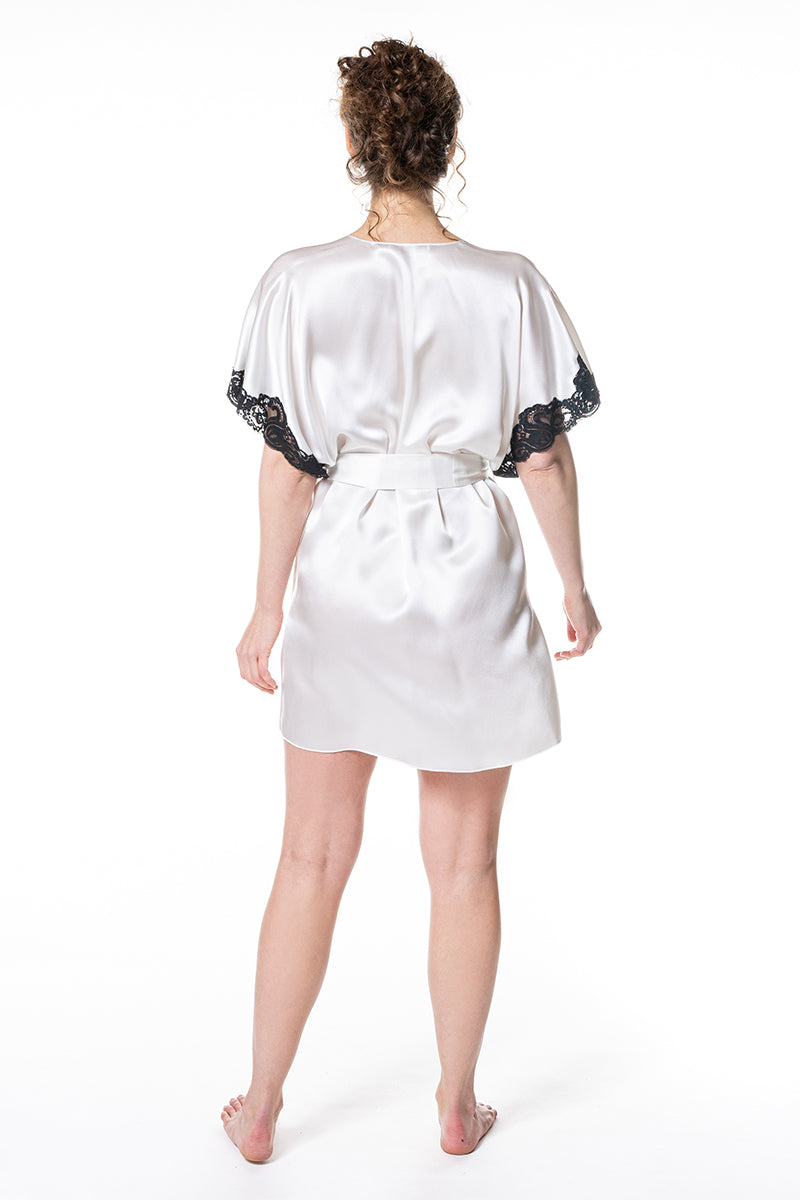 Valentina Short Wrap - Christine Silk Lingerie & Loungewear
