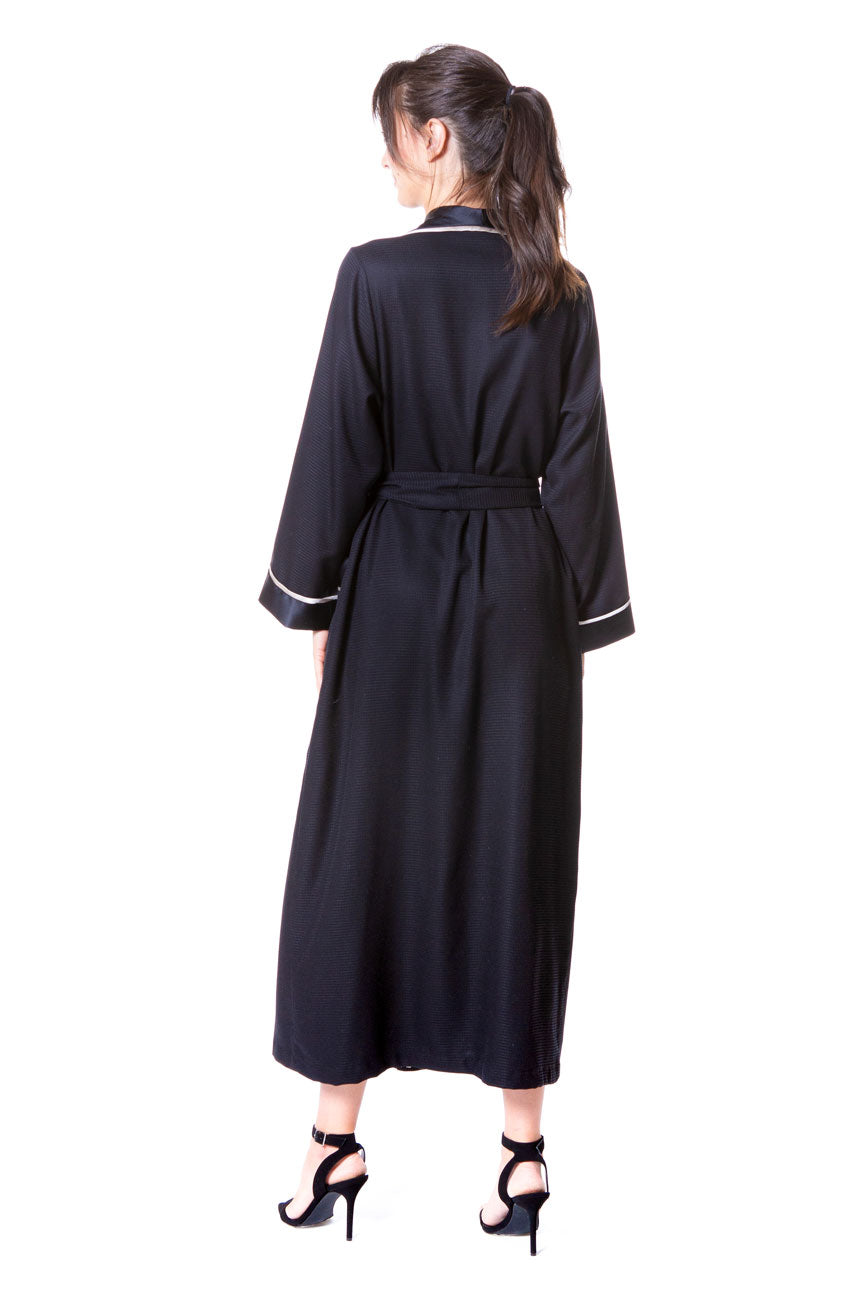 Silk Waffle Long Robe - Christine Silk Lingerie & Loungewear