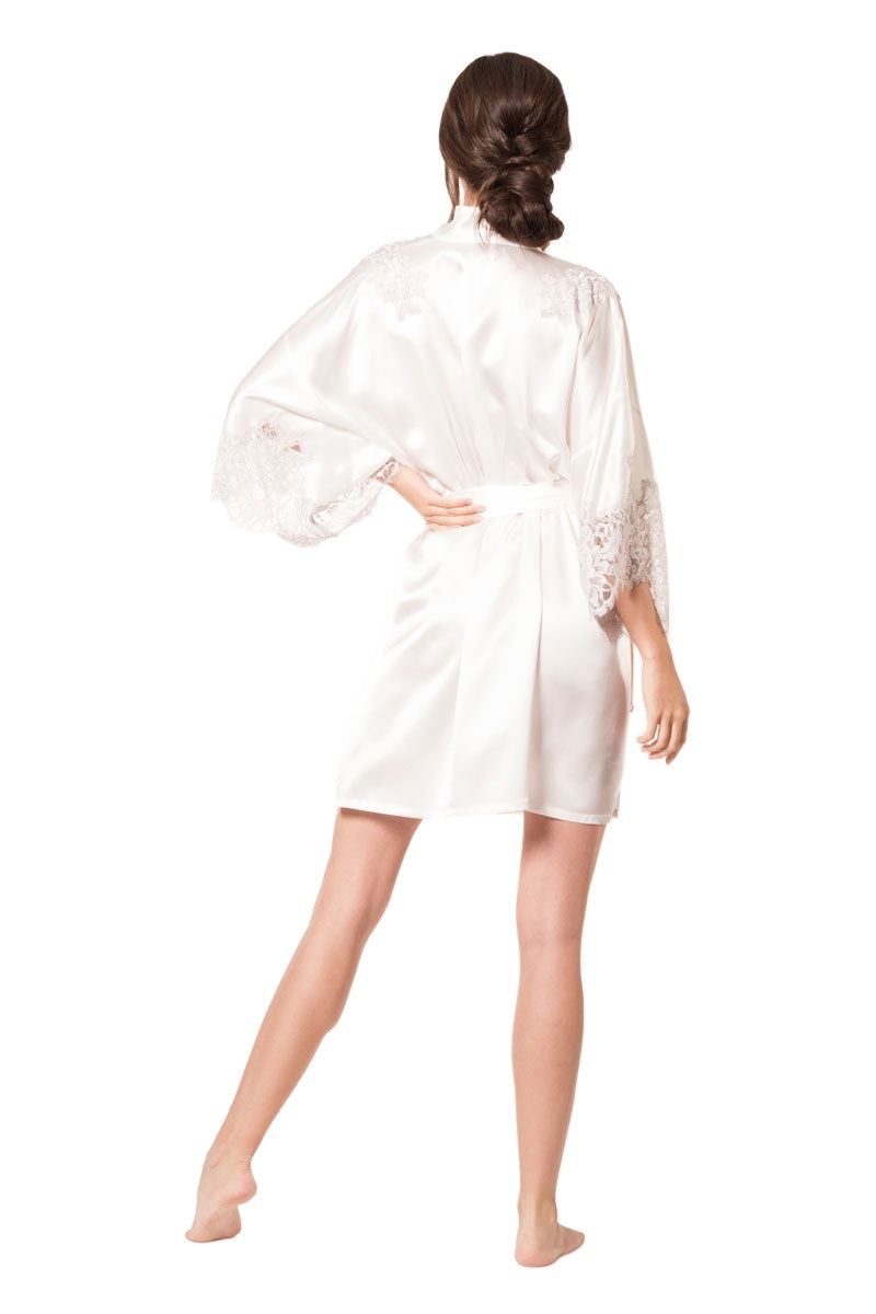 Davina Short Robe - Christine Silk Lingerie & Loungewear