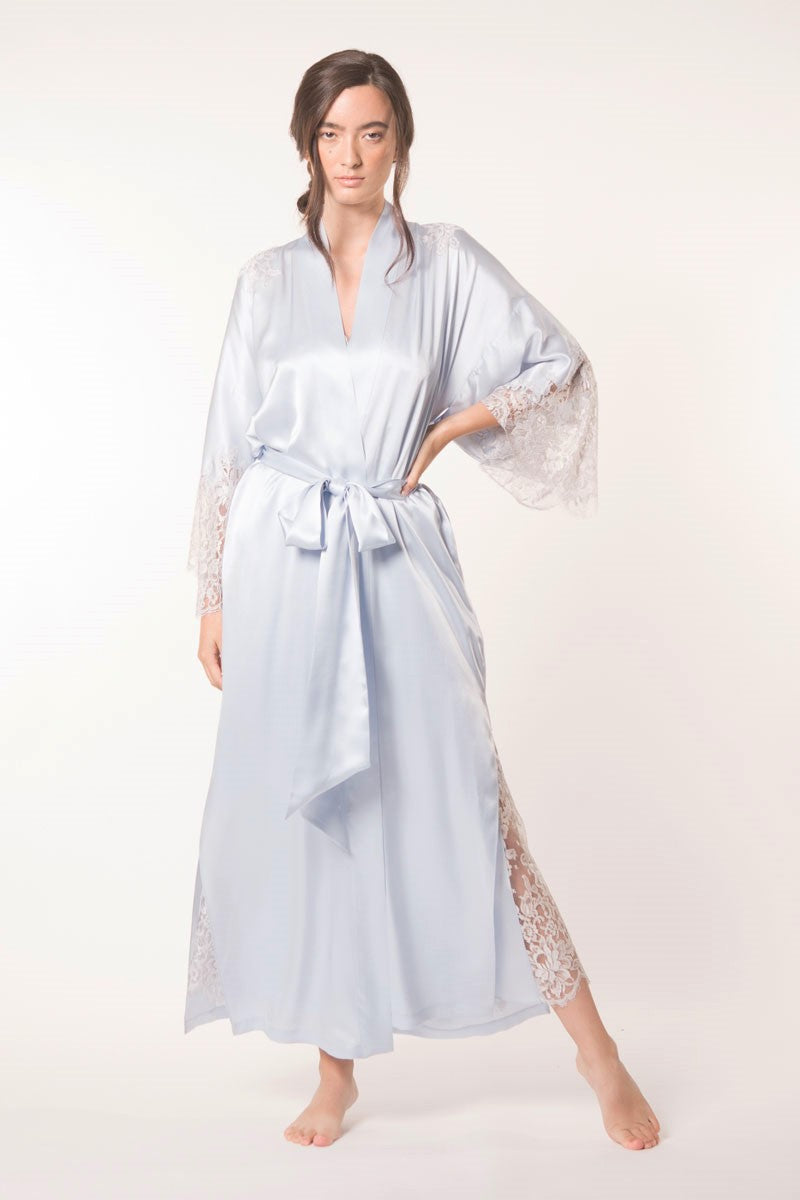 Davina Long Robe - Christine Silk Lingerie & Loungewear