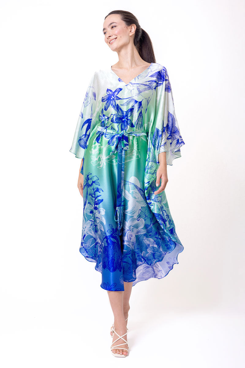 Belize Caftan - Christine Silk Lingerie & Loungewear