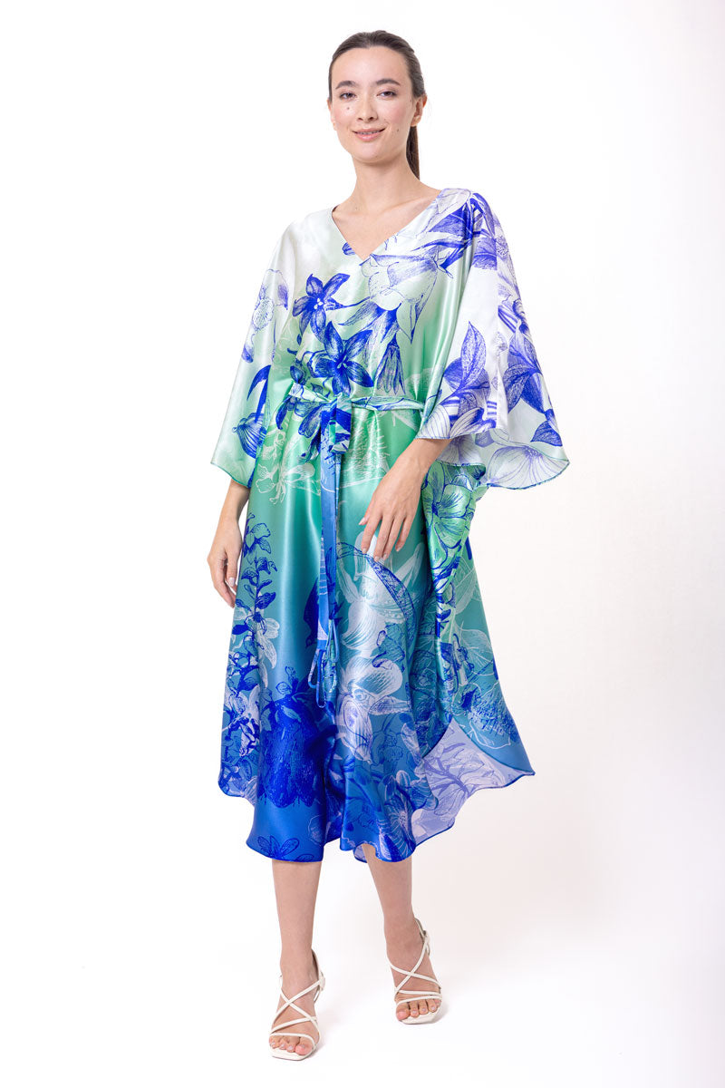 Belize Caftan - Christine Silk Lingerie & Loungewear