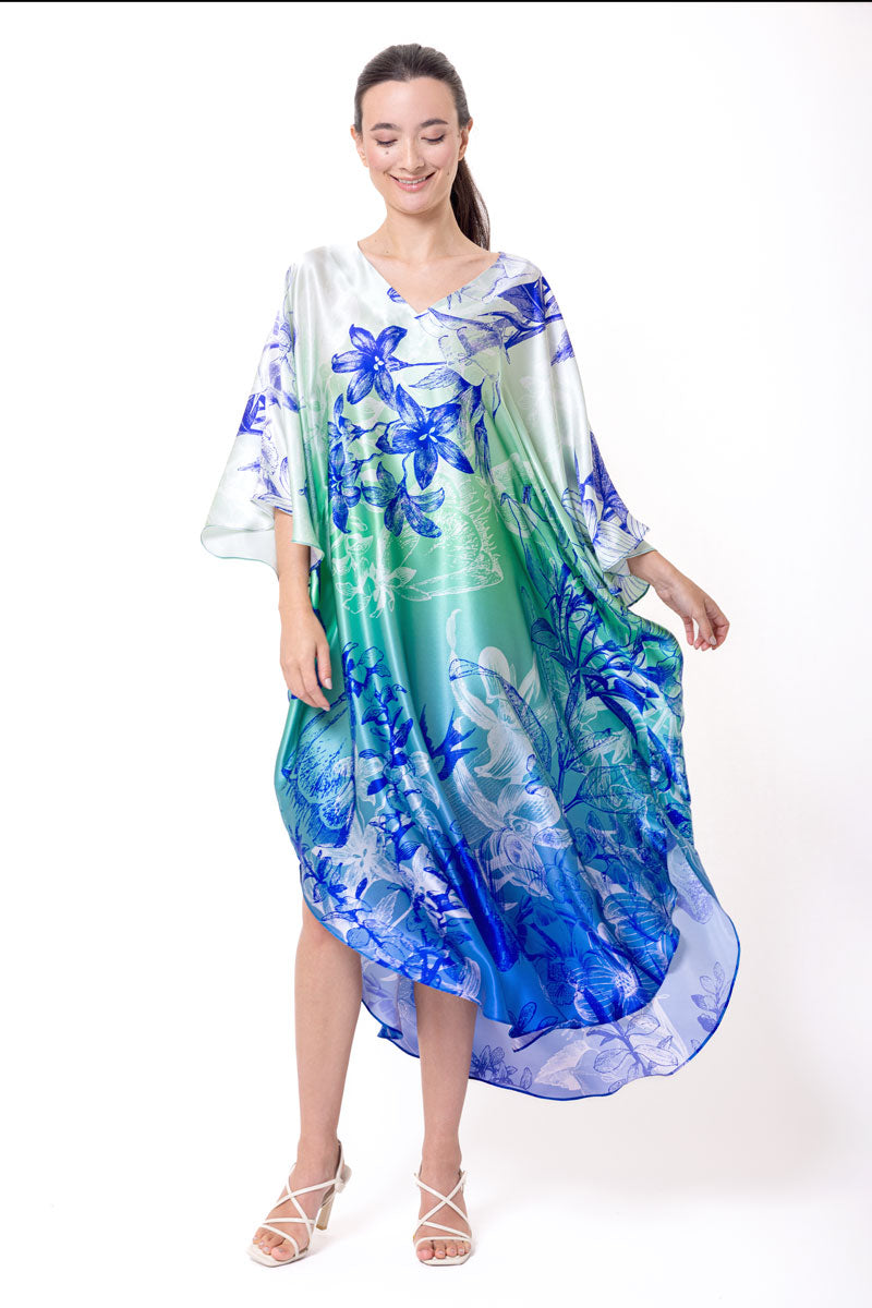 Belize Caftan - Christine Silk Lingerie & Loungewear