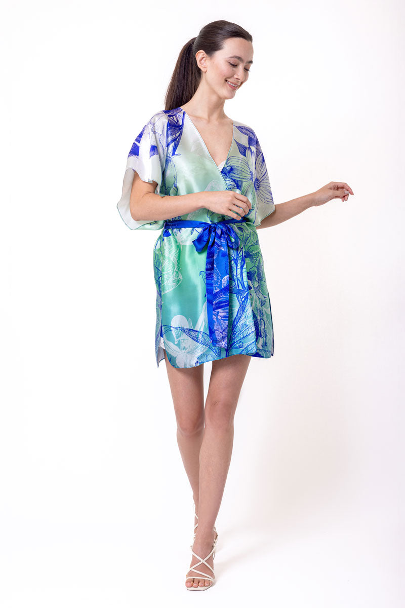 Belize Short Wrap - Christine Silk Lingerie & Loungewear