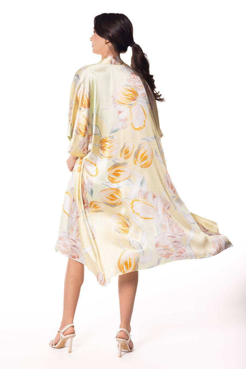 Avignon Kimono - Christine Silk Lingerie & Loungewear