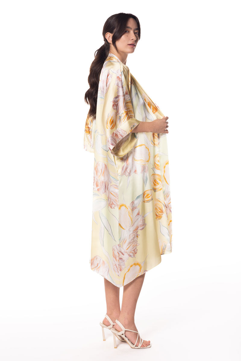 Avignon Kimono - Christine Silk Lingerie & Loungewear