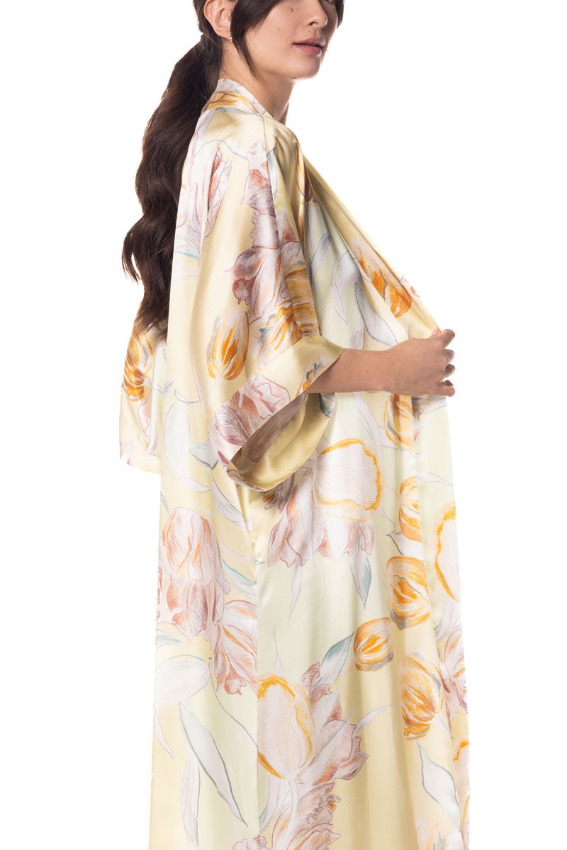 Avignon Kimono - Christine Silk Lingerie & Loungewear