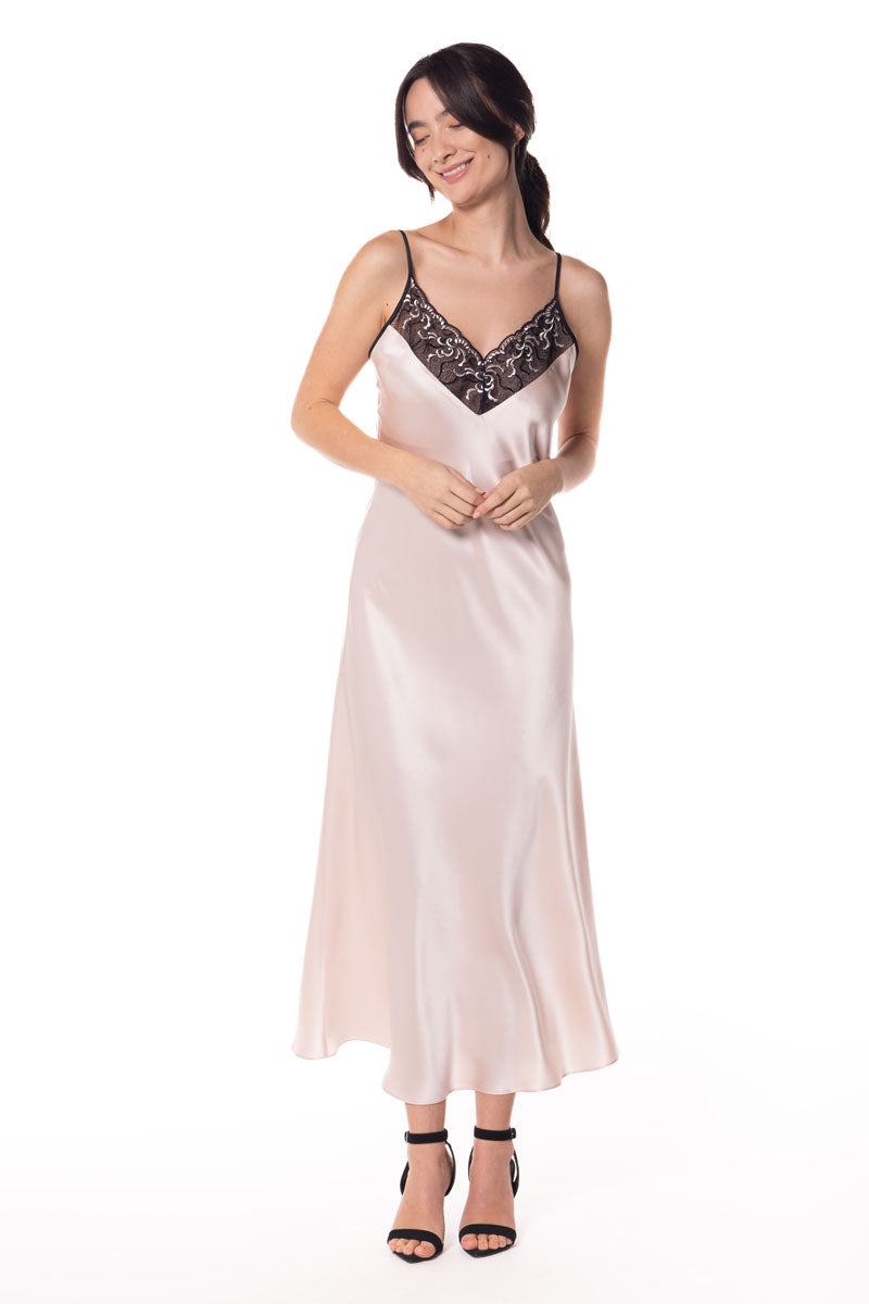 Elise Black Label Gown - Christine Silk Lingerie & Loungewear