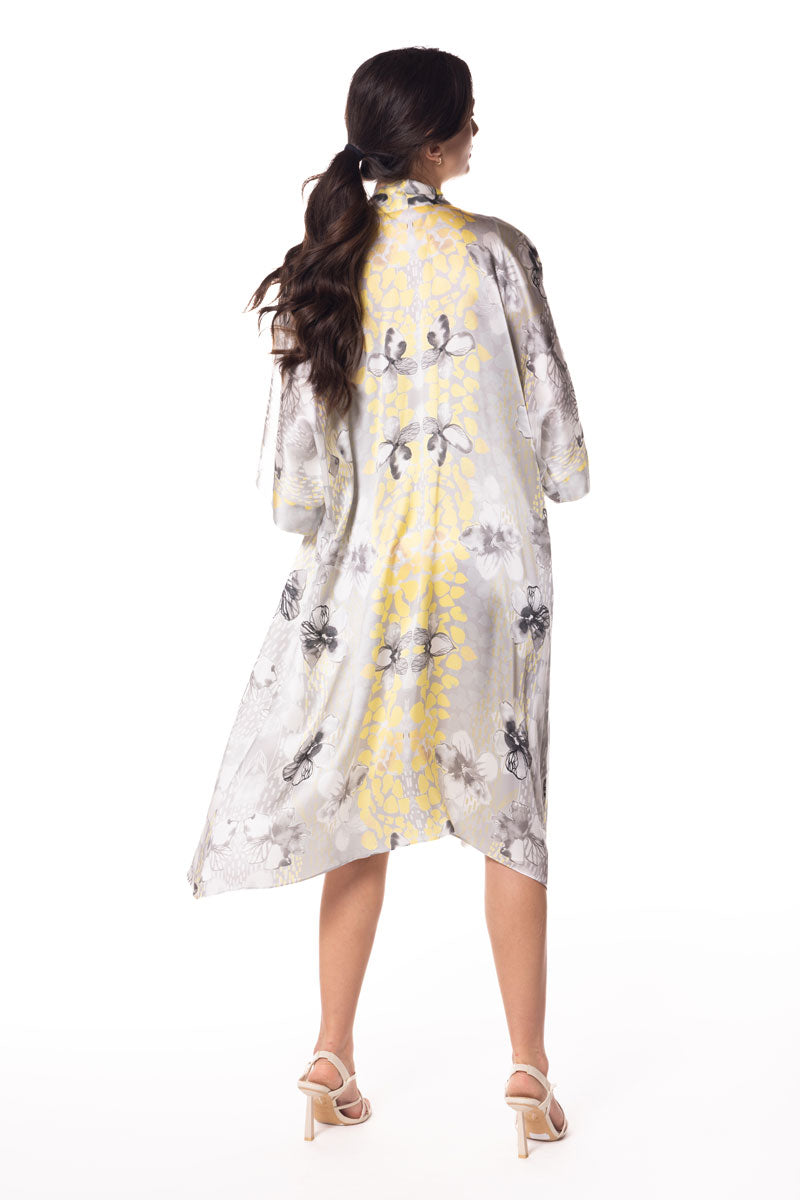 Metropolis Kimono - Christine Silk Lingerie & Loungewear