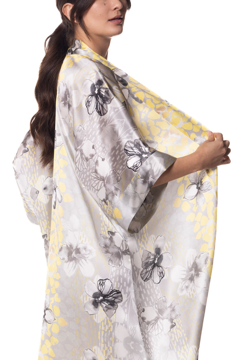 Metropolis Kimono - Christine Silk Lingerie & Loungewear