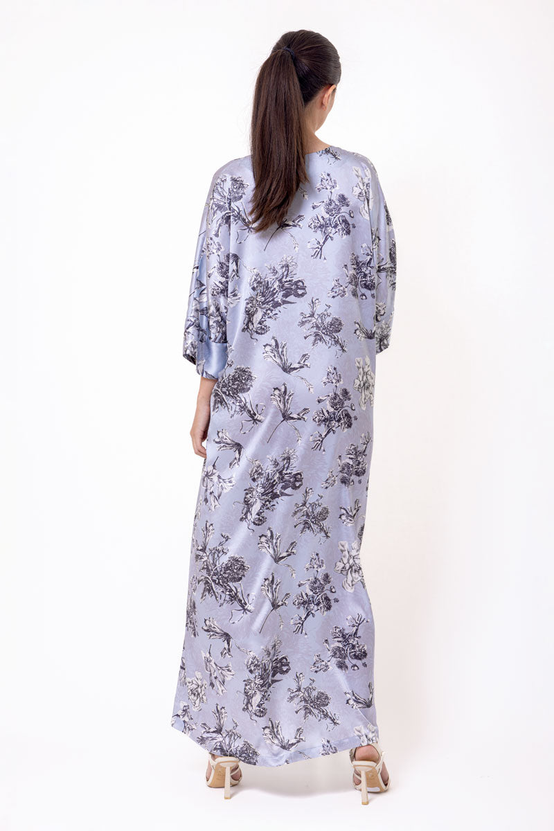 Toile Jardin Silk Caftan - Christine Silk Lingerie & Loungewear